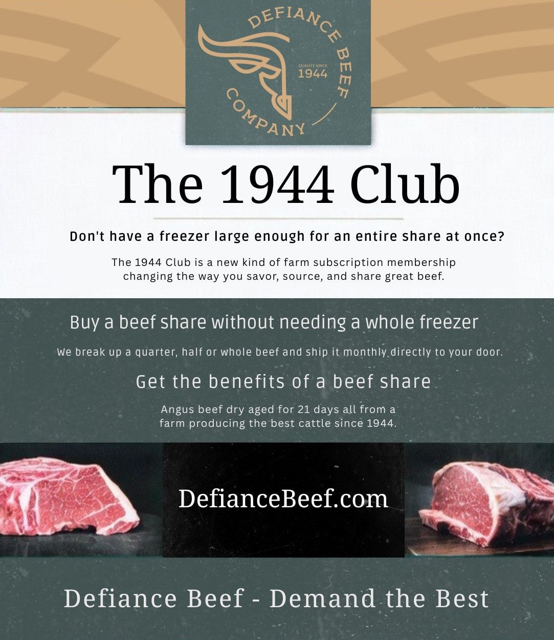 The 1944 Club — Monthly Farm-Direct Beef Subscription