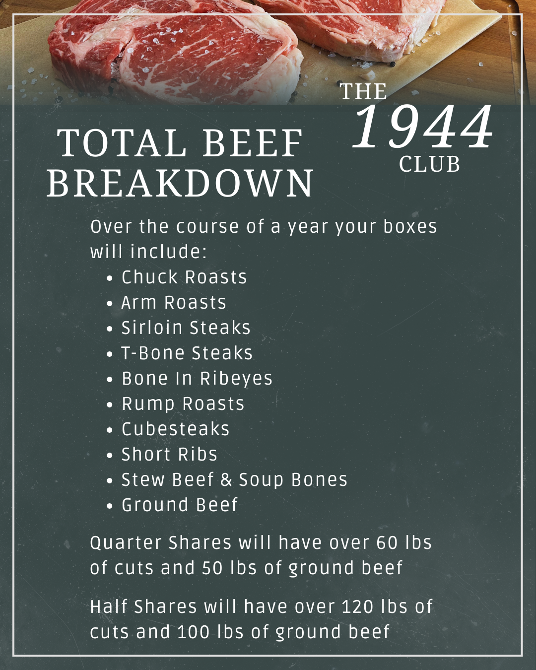 The 1944 Club — Monthly Farm-Direct Beef Subscription